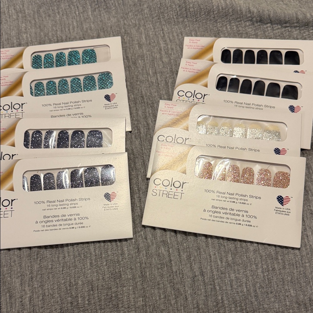 Color Street Glitter and Solid Nail Strips Collection